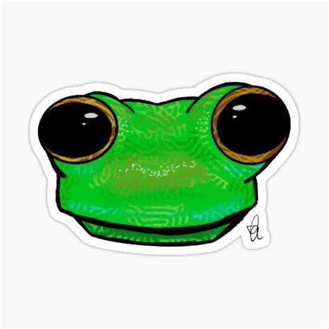 "Glass Frog Face" Sticker for Sale by Filibean | Redbubble