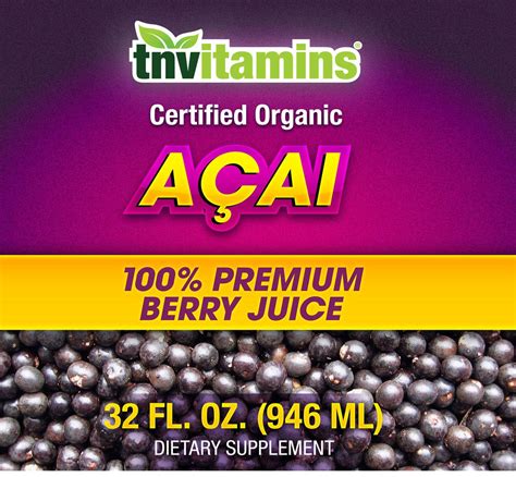 Acai Berry Juice | 100% Certified Organic by TNVitamins | 32 oz - Buy Online in UAE. | Hpc ...