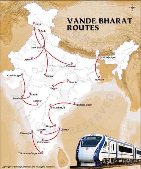 Vande Bharat Express Route Map