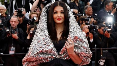 Cannes 2023: Aishwarya Rai Bachchan stuns in a black and silver hooded ...