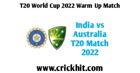 India vs Australia T20 World Cup Warm-up Match Date Schedule 2022 Venue ...