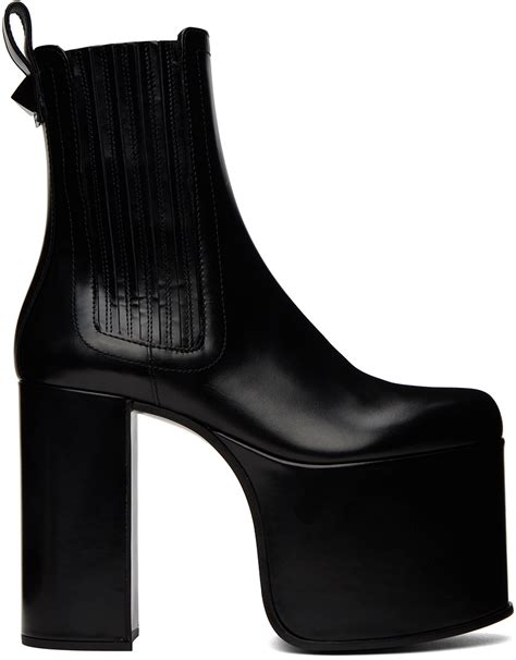 Valentino Garavani Black Club Platform Boots Valentino Garavani