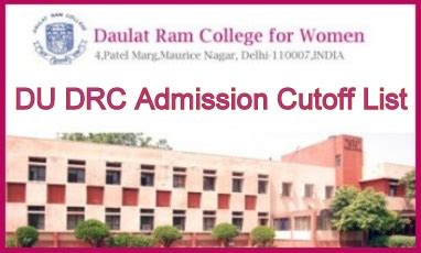 DU Daulat Ram College Cut Off 2022-23 Fees Details & Documents