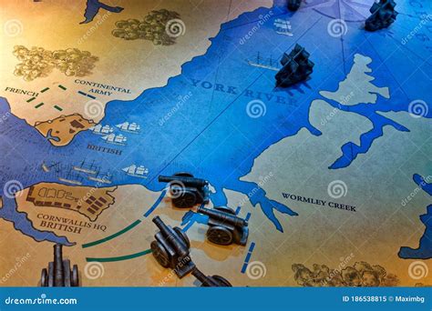 Map of the Siege of Yorktown 1781 Editorial Image - Image of battle, tactic: 186538815