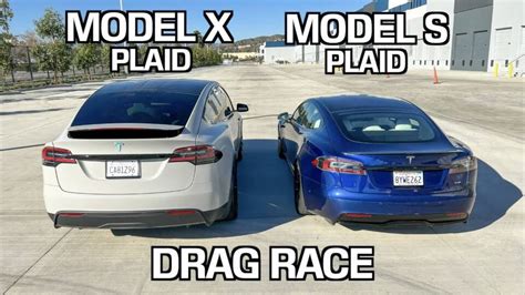 Tesla Model S Plaid VS Model X Plaid: DRAG RACE