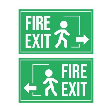 Fire Exit Sign, Fire Exit, Fire Exit Vector, Jalur Evakuasi Sign PNG ...