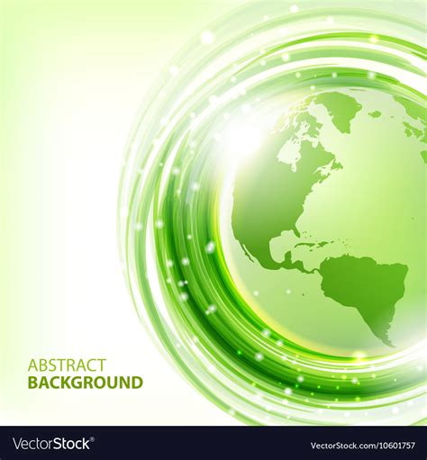 Green abstract background with earth Royalty Free Vector