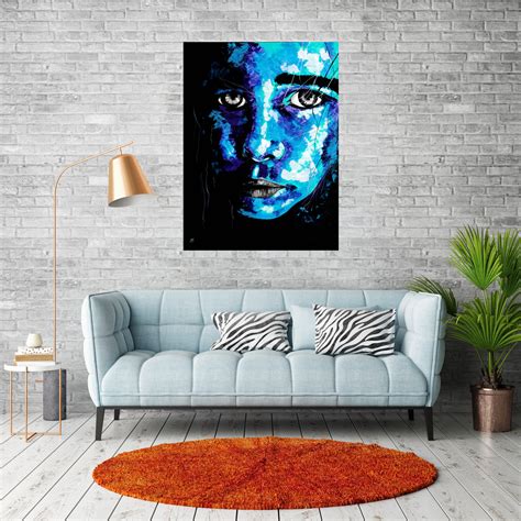 Lonely Child Original Vibrant Portrait Acrylic Painting | Etsy