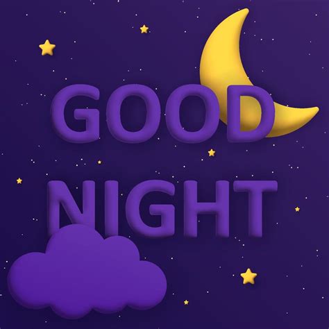 Stylish good night background with 3d moon, cloud and stars. square composition. 21698900 Vector ...