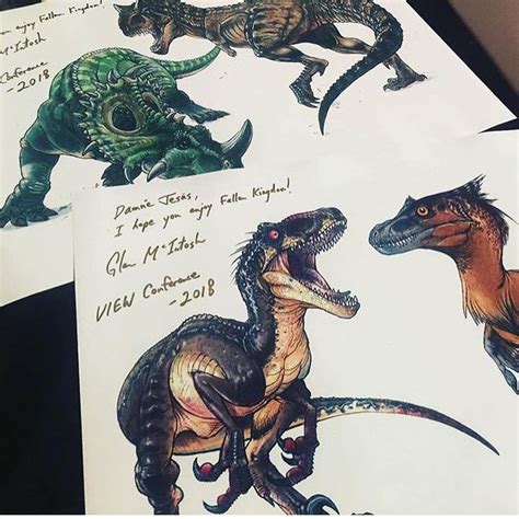 Jurassic World Fallen Kingdom art sketches by Glen McIntosh (Courtesy of @dammne & @m ...