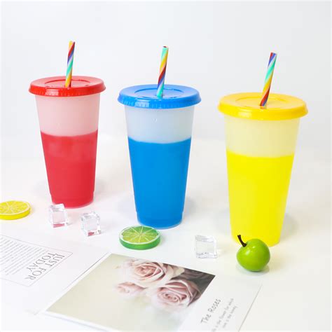 2020 Biansebao factory Magical Color Changing Double Wall PS Plastic Cup-China Shenzhen color ...