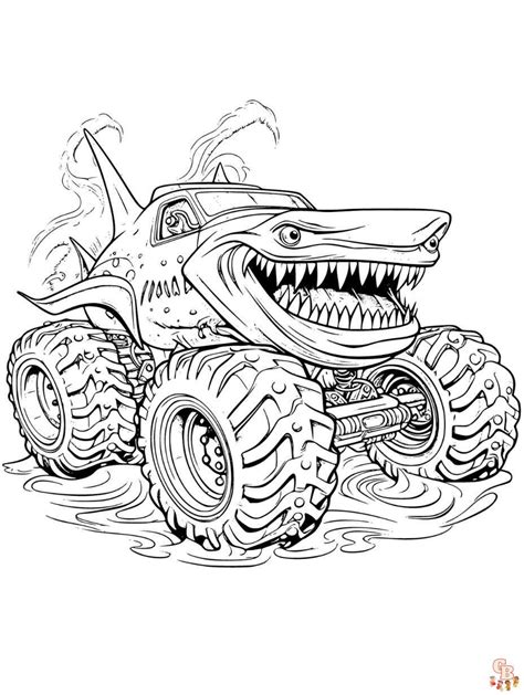 Monster Truck Coloring Pages Free Printable