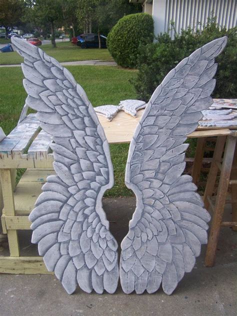 HUGE carved angel wings 4ft tall- nearly done! | Living statue ...