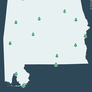 Alabama State Parks Map Printable 16x20, Gift for Hiker, Outdoor Art ...