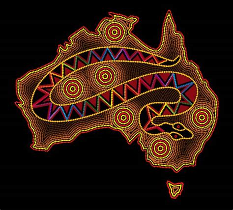 Aboriginal Art Dreaming Stories - The Rainbow Serpent