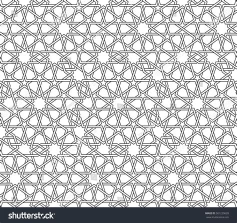 Islamic Line Pattern Interlaced Seamless Vector Stock Vector (Royalty ...