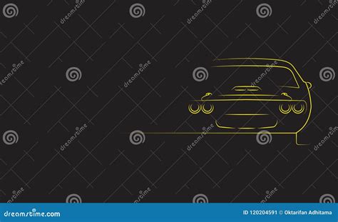 Muscle Car Silhouette stock vector. Illustration of silhouette - 120204591