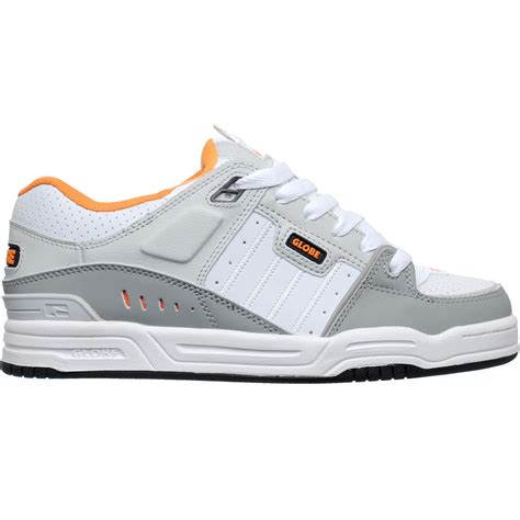 Globe Fusion Skateboard Shoes - Grey/White/Orange – SkateAmerica