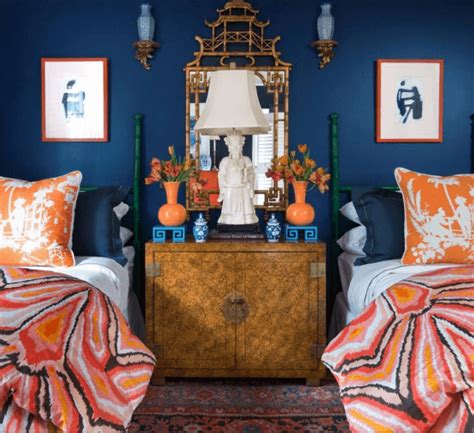 parker kennedy house beautiful bedroom blue and orange in 2023 ...