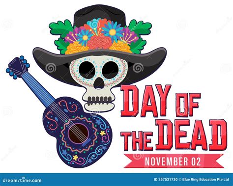 Day of the Dead Banner Design Stock Vector - Illustration of banner, calaca: 257531730