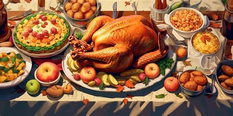 Premium AI Image | Thanksgiving Holiday foods