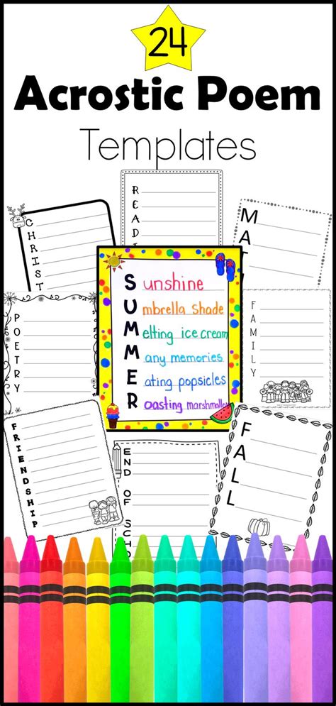 Acrostic Poem Template | Acrostic poem template, Poem template, Acrostic