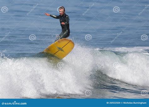 Manhattan Beach Surfing editorial stock image. Image of spray - 26922504