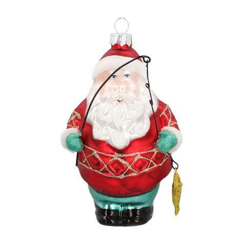 Glass Fishing Santa Ornament | It's all about Christmas ...