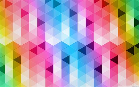 Multicolor geometric shapes wallpaper | 3d and abstract | Wallpaper Better