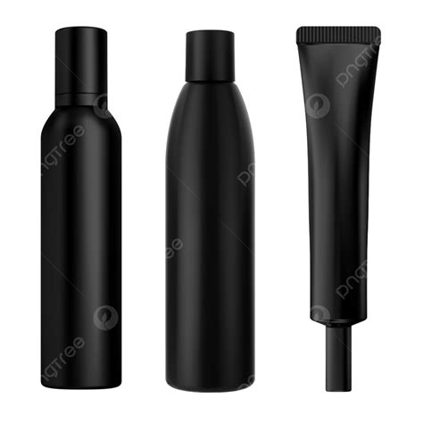 Black Champagne Bottle Clipart PNG Images, Black Cosmetic Bottle Blank, Product, Set, Cosmetic ...