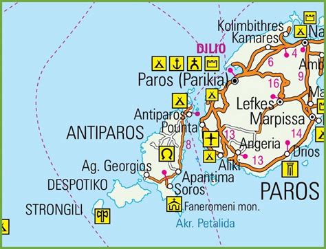 Antiparos road map - Ontheworldmap.com