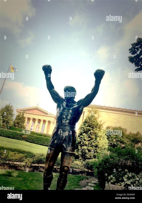 Rocky statue at Philadelphia Museum of Art, Pennsylvania Stock Photo ...