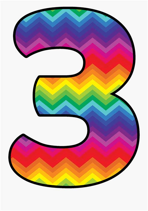 Number Free Clip Art - Rainbow Number 3 Clipart , Free Transparent ...