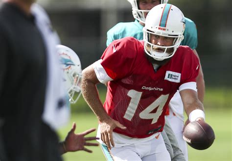 Ryan Fitzpatrick is with the Dolphins and another young quarterback should be nervous