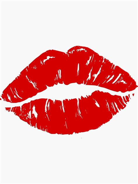 'Red Lips Lipstick Kiss' Sticker by CaratCo in 2020 | Kiss tattoos, Kiss lip tattoos, Red lips ...
