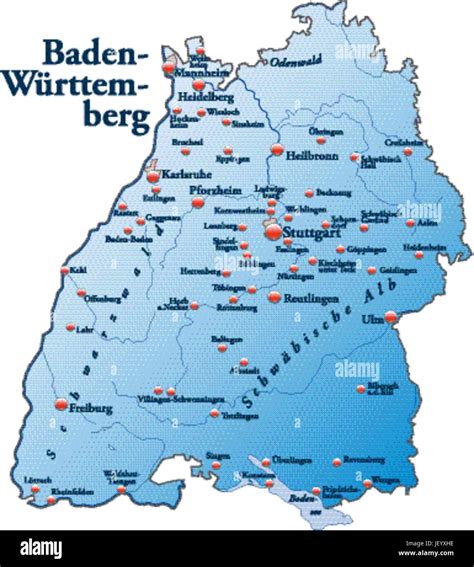 Karte, Staat, Atlas, Karte der Welt, Karte, Baden, Badenwrttemberg ...