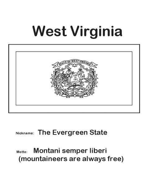 USA-Printables: West Virginia State Flag - State of West Virginia Coloring Pages