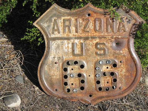 VINTAGE ARIZONA AUTHENTIC ROUTE 66 ROAD SIGN | Greatest Collectibles