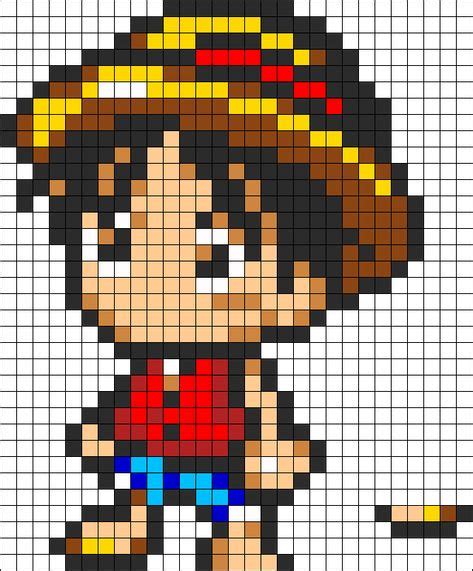 One Piece Cutie Luffy perler bead pattern... Could be used for Rainbow ...