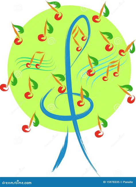 Music tree stock vector. Illustration of decoration, cheerful - 15978335