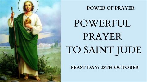 PRAYER TO SAINT JUDE THADDEUS | FEAST DAY: 28TH OCTOBER | POWER OF ...