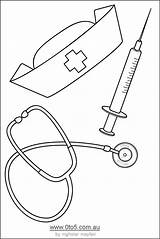 Nurse Hat Coloring Pages sketch template