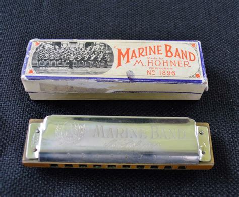 M.Hohner Marine Band No. 1896 Key of A Harmonica w/original case Made Germany | eBay