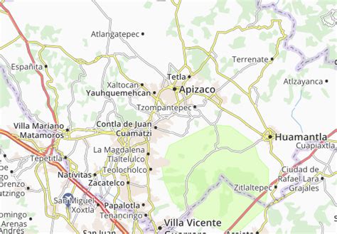 MICHELIN Santa Cruz Tlaxcala map - ViaMichelin