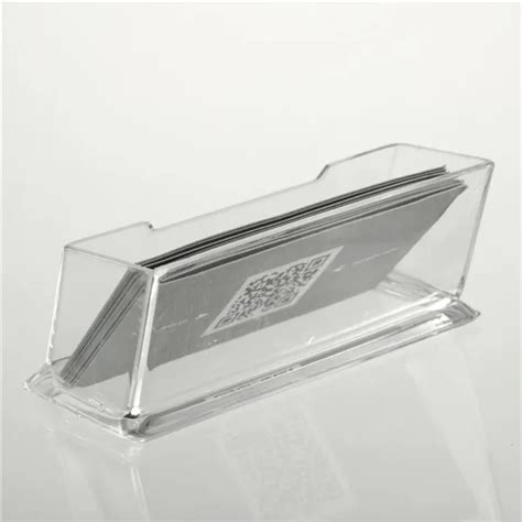 1pc Clear Acrylic Business Card Holder Display Stand Desk Desktop ...