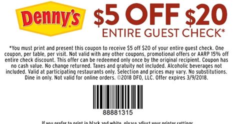 BisMan Cheapskate: $5 off Denny's Coupon + More Coupons & Giveaways