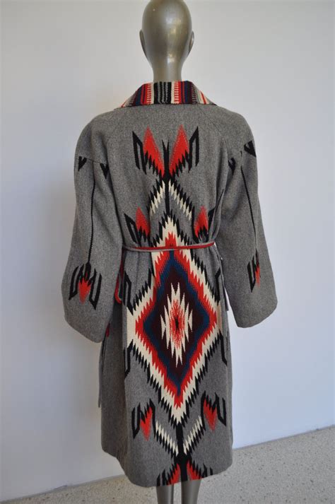 Blanket Coat southwestern chimayo Navajo print by vintagelemonde on ...