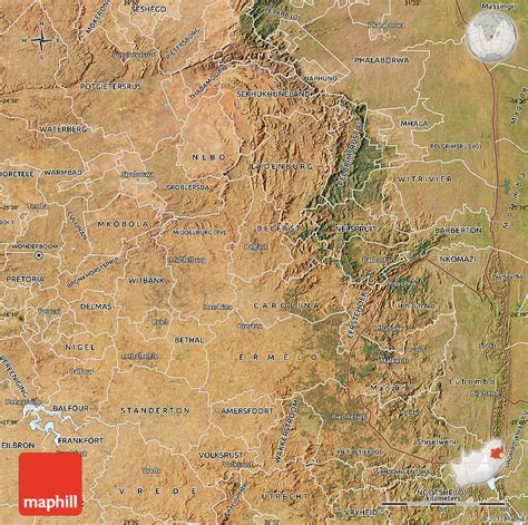 Satellite Map of Mpumalanga