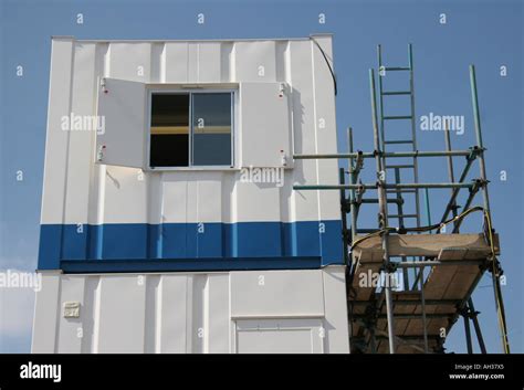 temporary construction site office Stock Photo - Alamy