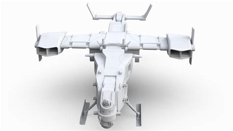 3D Sci-fi Gunship 3D model - TurboSquid 1947216